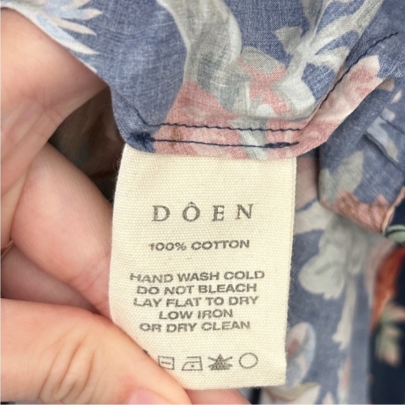 Doen Pecos Indigo Iris Floral Midi Dress Liberty Fabric - Picture 8 of 9